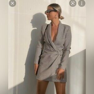 Zara Houndstooth Blazer Dress. New With Tags.